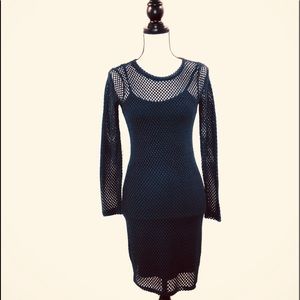 David Lerner Zip Back Net Dress